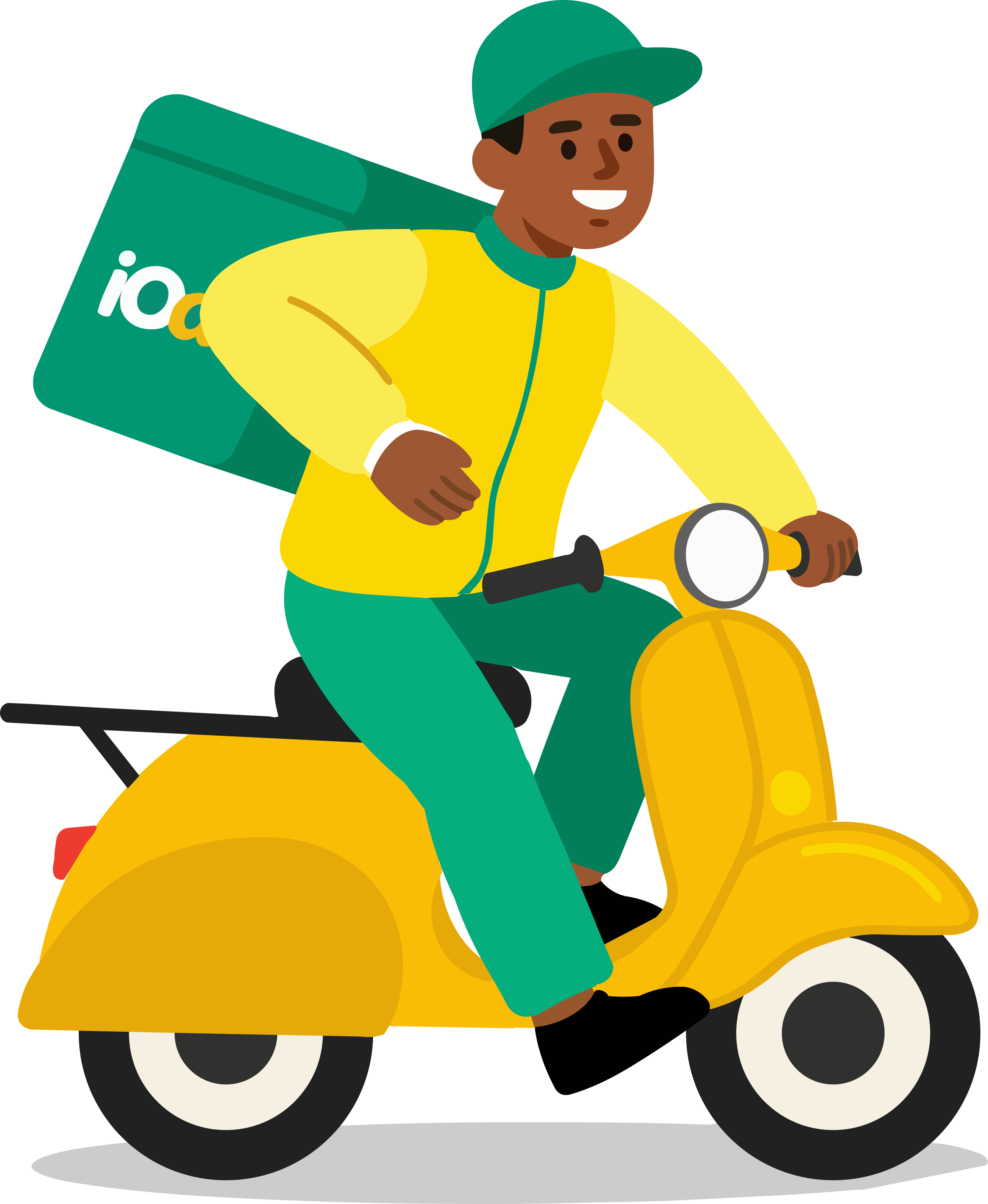 Repartidor de iodelivery en moto